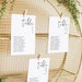 ADELLA  Modern Wedding Seating Chart Card Template, Minimal Wedding Seating Chart Cards, Minimalist Seating Chart Cards Wedding Instant 