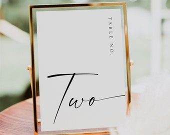 BLAIR Modern Minimalist Wedding Table Number Printable Template