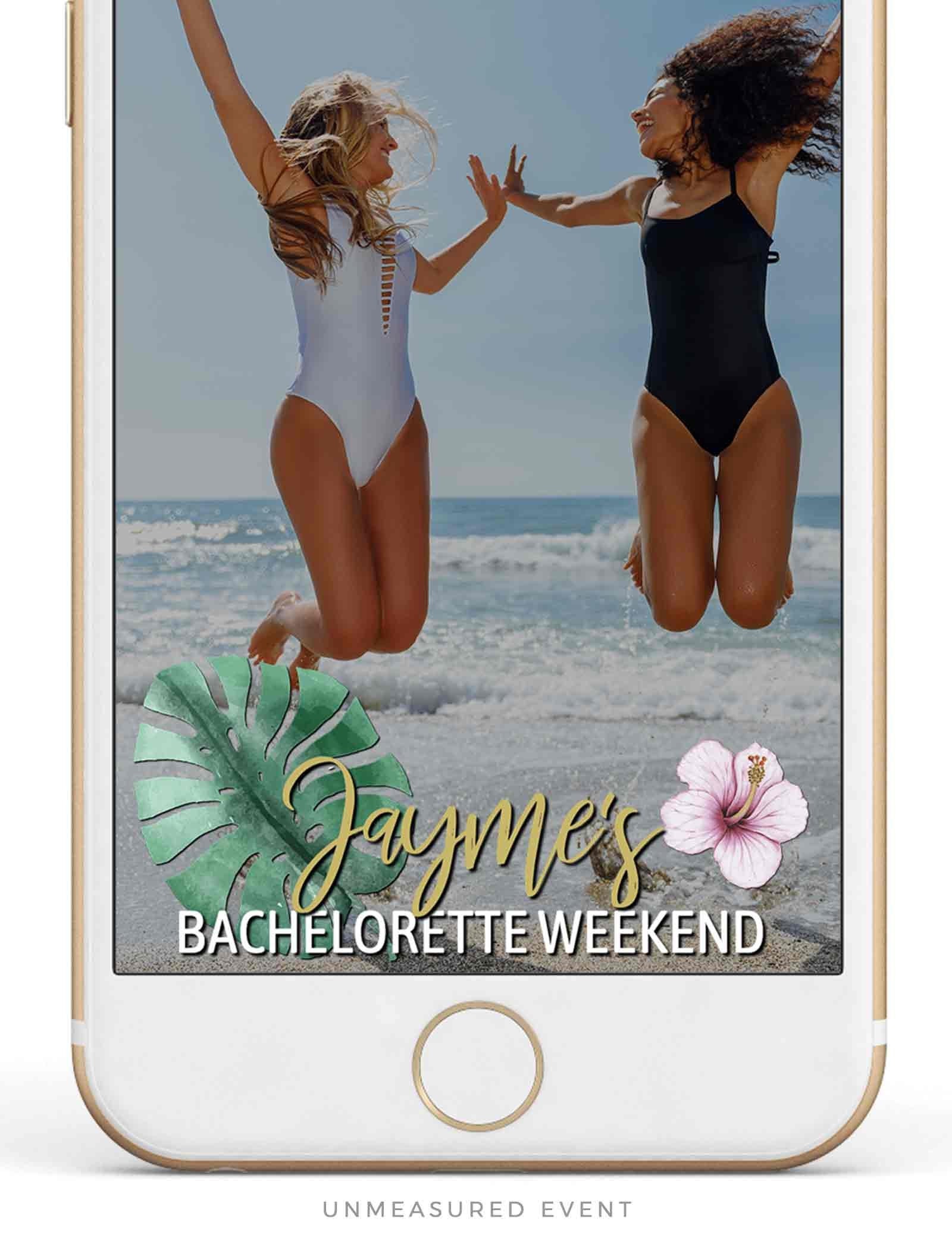 Tropical Bachelorette Snapchat Filter Template Beach Etsy