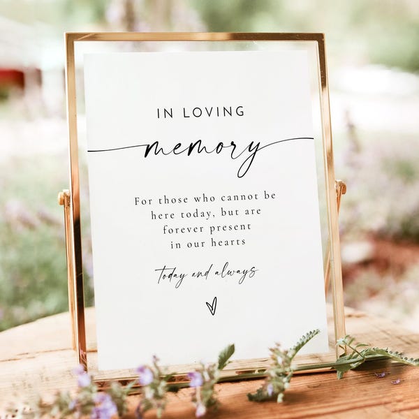 BLAIR PRINTED + SHIPPED In Loving Memory Sign, 8x10" Until We Meet Again Sign, In Memorial Sign, Wedding Memorial Sign, Watching From Heaven