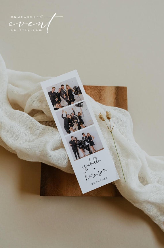 ADELLA Minimalist Photo Booth Cards, Photo Booth Strip Frame