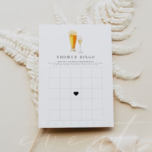 Plantilla de juego de bingo para despedida de soltera en pareja CHARLIE, descarga instantánea de juegos de despedida de soltera, juegos de Bubbles and Brews para imprimir, despedida de soltera Bubbly and Brews