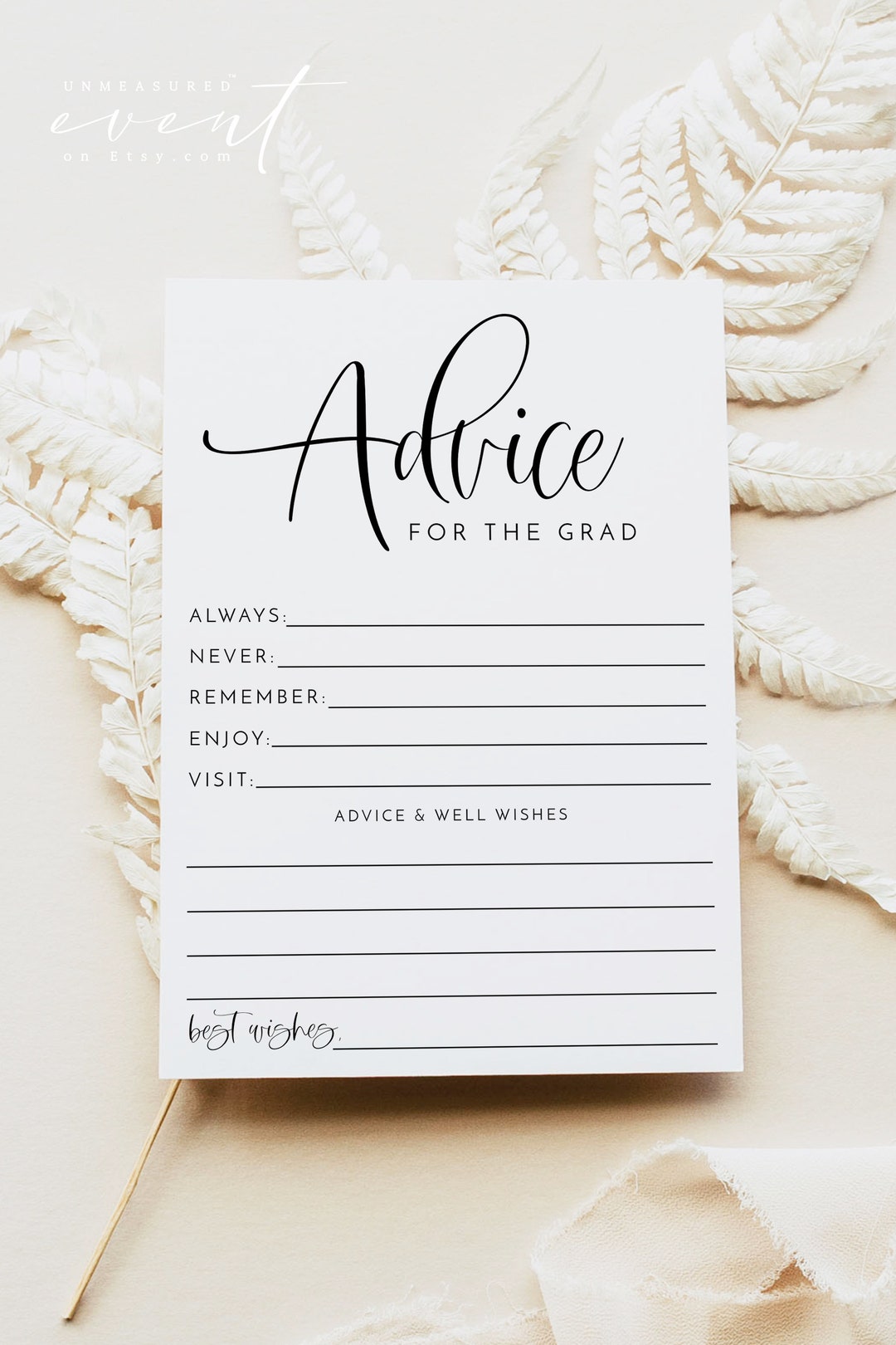 JOLIE PRINTED SHIPPED Graduation Advice and Wishes Card, Graduation