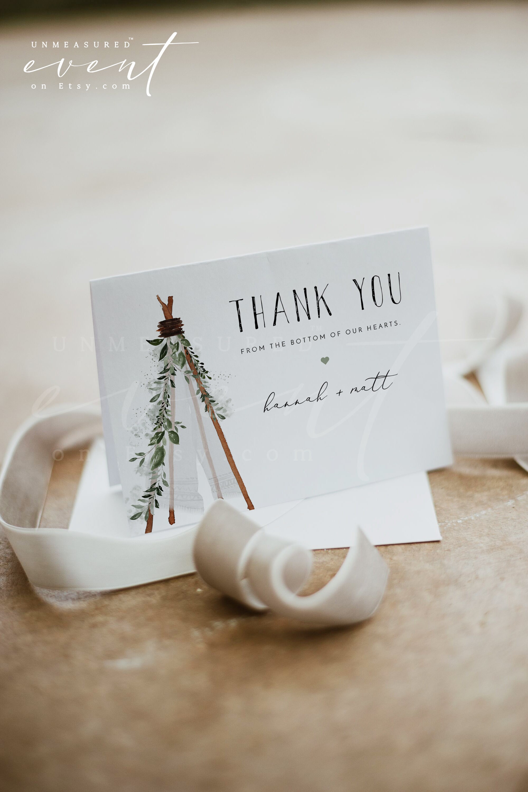 HANNA Printable Thank You Card Template Teepee Thank You | Etsy