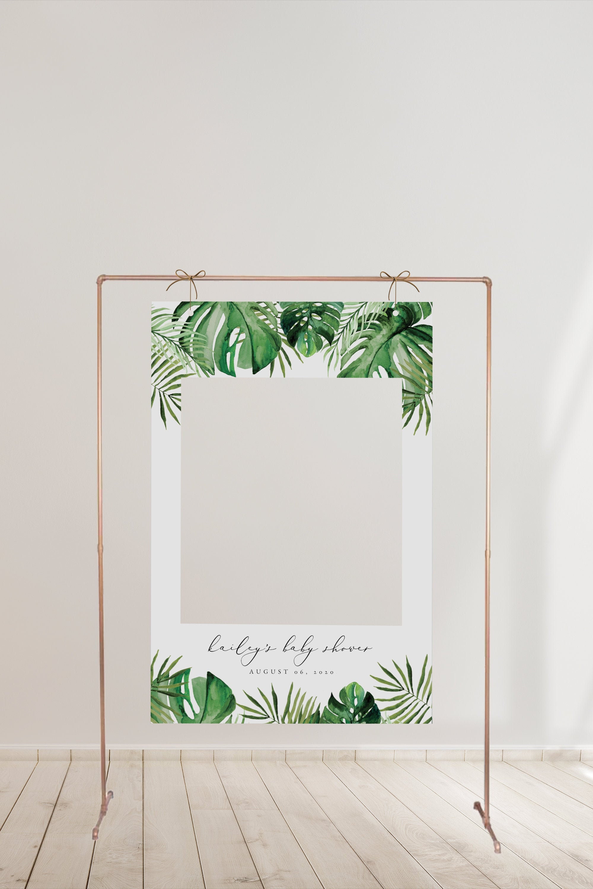 Tropical Photo Prop Frame Template Beach Baby Shower Photo Frame Prop Printable Photo Booth Frame Prop Instant Download Ocean