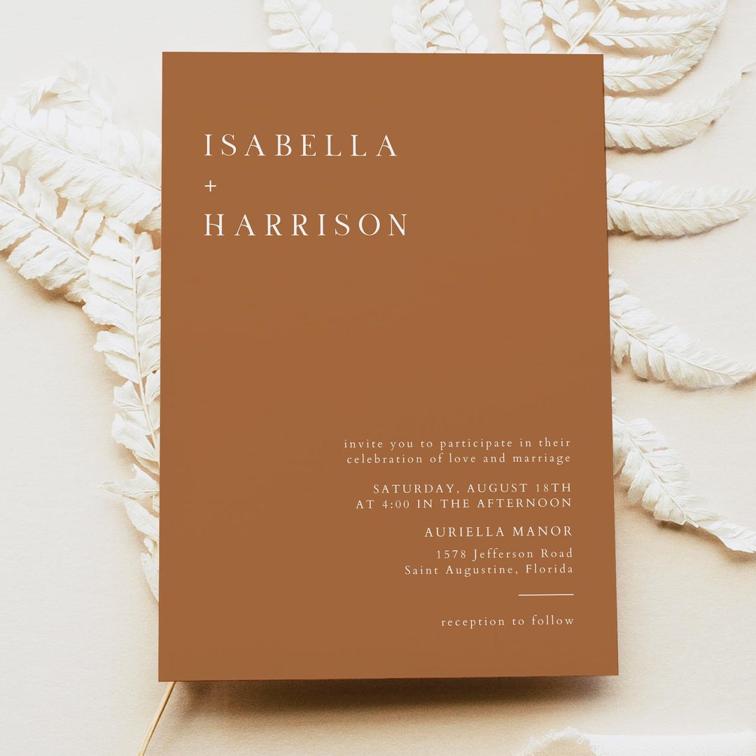 Terracotta Wedding Invitation Template Bohemian Burnt Orange Wedding terracotta-wedding-invitation-template-bohemian-burnt-orange-wedding