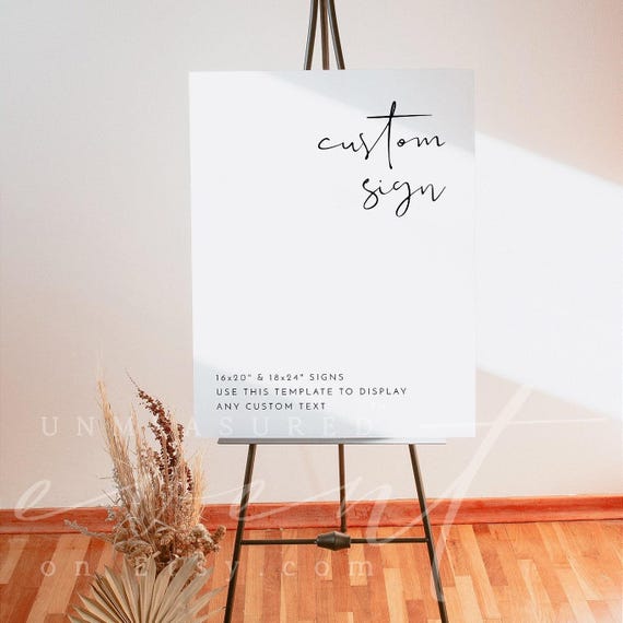 Minimalist Custom Sign Template, Modern Wedding Sign Bundle, Baby Shower Signage, Bridal Shower Signs, Bachelorette Party Dinner Sign ADELLA