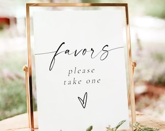 PRINTED + SHIPPED Wedding Favor Sign, 8x10" Favor Sign, Modern Minimalist Wedding Signs, Bohemian Wedding Sign, Simple Favor Table BLAIR