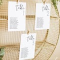 Minimalist Wedding Seating Chart Card Template, Modern Wedding Seating Chart Cards, Simple Seating Chart Cards Wedding - ADELLA