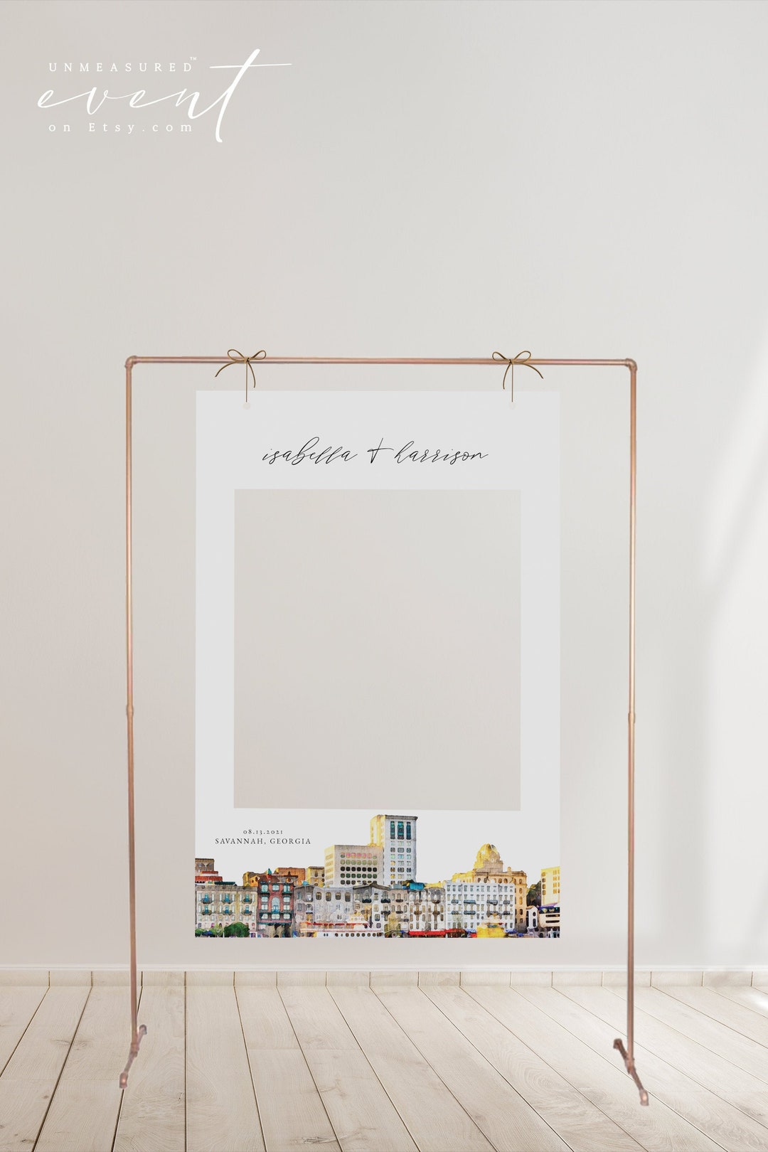 SAVANNAH Photo Prop Frame Template, Watercolor Savannah Photo Frame ...