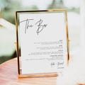 The Bar Sign, Modern Drink Menu Template, Minimalist Wedding Bar Menu, Simple Wedding Drink Menu Printable HARLOW