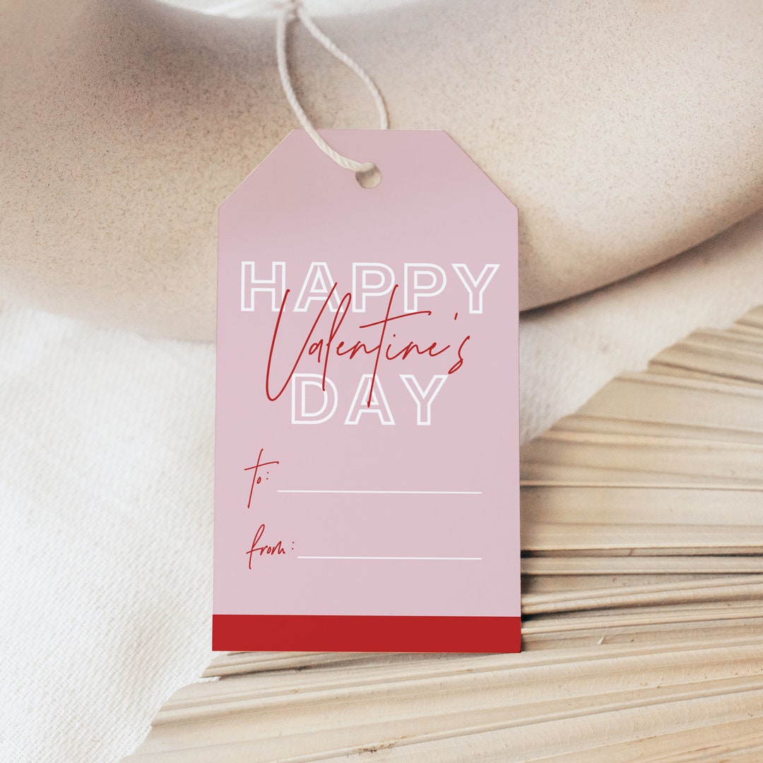HENLEY PRINTED + SHIPPED Valentines Day Tags, to and From Valentine Tag ...