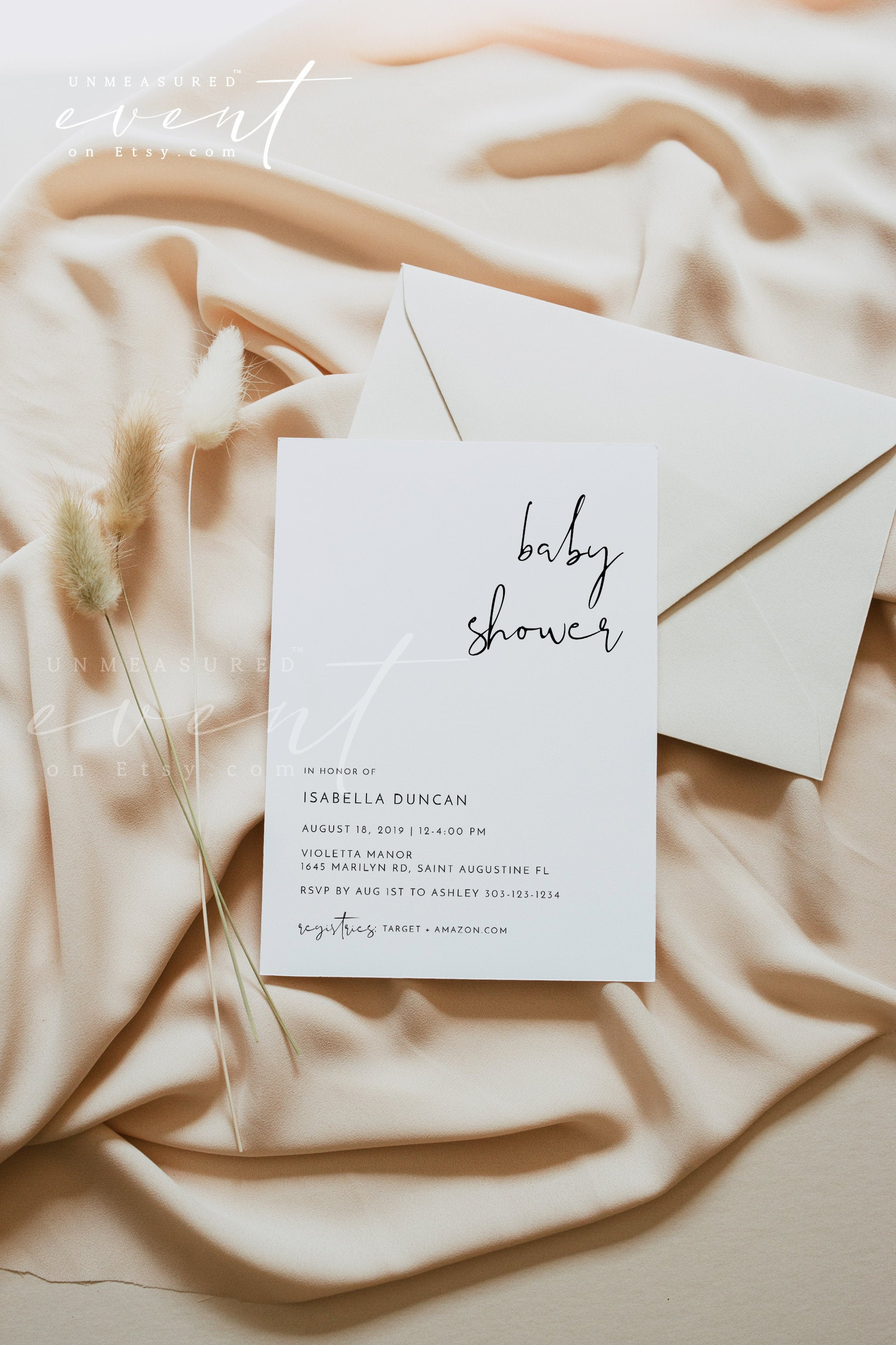 BSI234 Instant Access Corjl Minimalist Terracotta Baby Shower