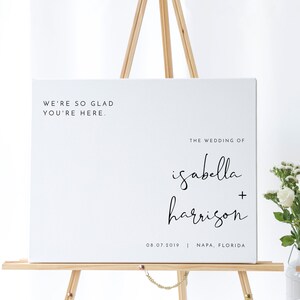 ADELLA Minimalist Wedding Welcome Sign Template, Modern Wedding Welcome Sign, Horizontal Welcome Sign, Simple Wedding Sign Welcome, image 8