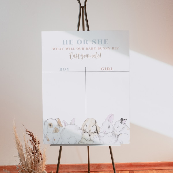 Bunny Gender Reveal Etsy