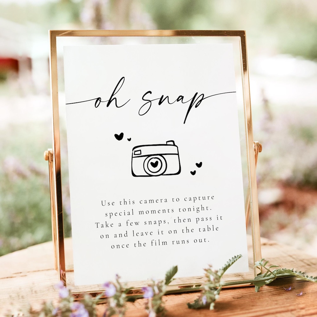 BLAIR PRINTED + SHIPPED Disposable Camera Sign, 8x10
