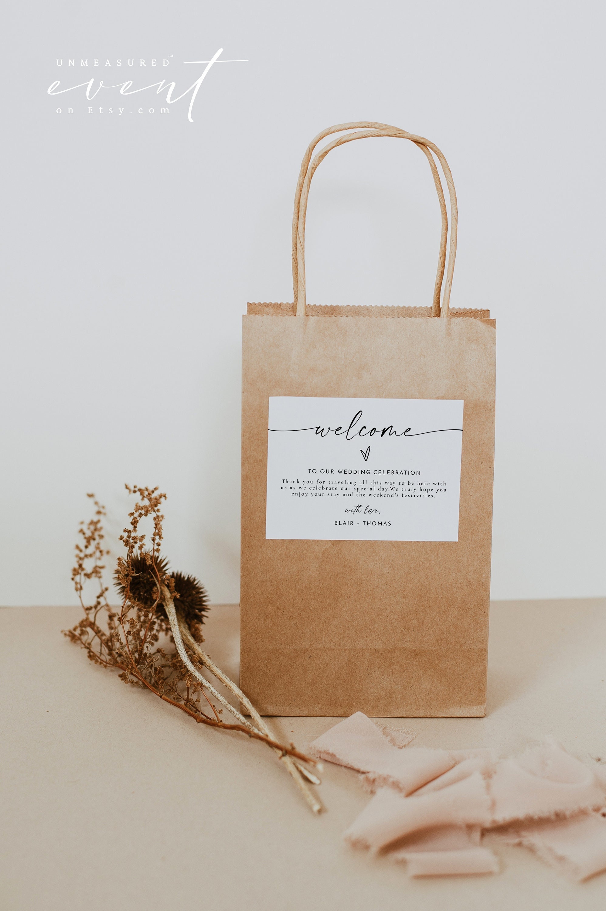 Eucalyptus Wedding Welcome Custom Tote Bags