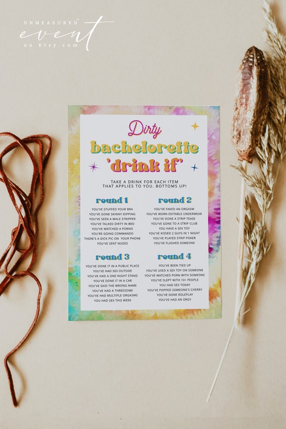Buy LORI 70's Dirty Drink If Bachelorette Game Printable, Tie Dye  Bachelorette Game, Groovy Bachelorette Bar Game, Retro Hippie Bach Game  Peace Online in India - Etsy