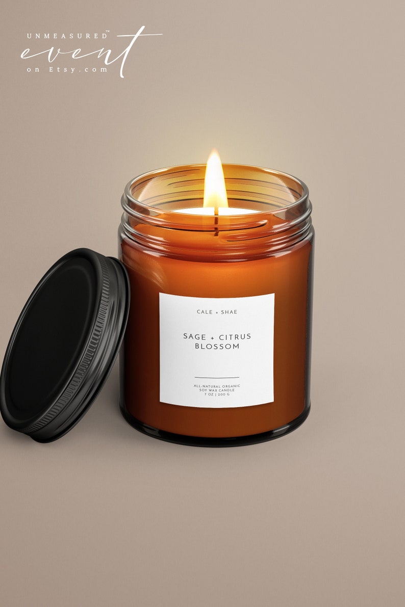 kennedy diy printable candle label template simple candle etsy