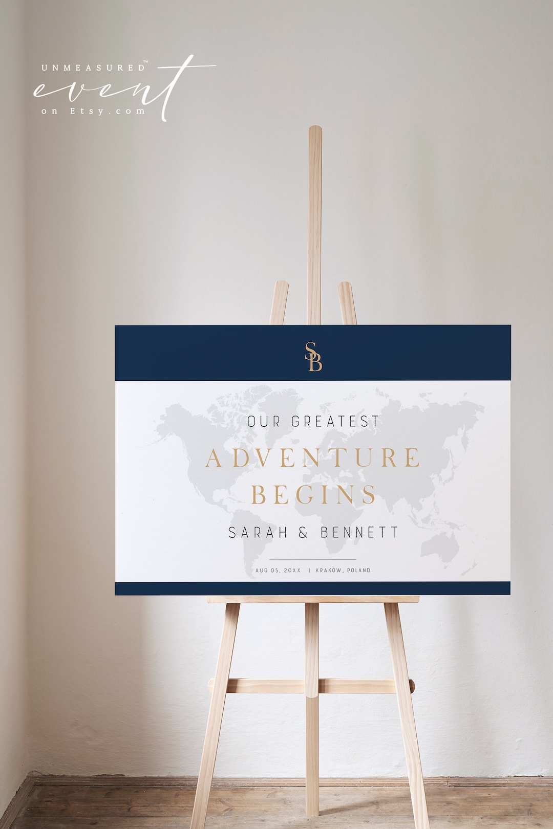 ATLAS Wedding Welcome Sign Template, Our Greatest Adventure Begins ...