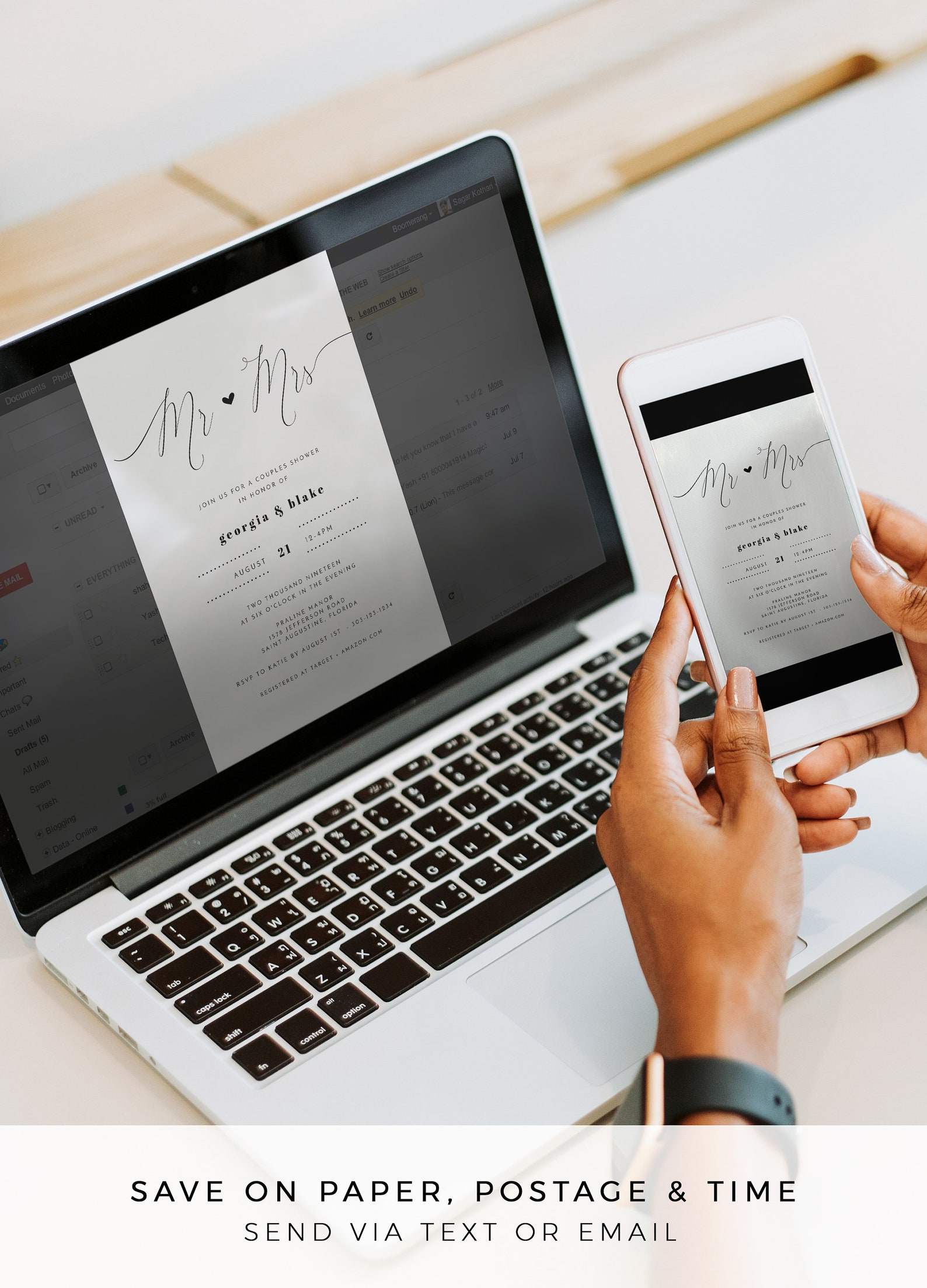 Jack and Jill Bridal Shower Invitation Template Couple Shower Etsy