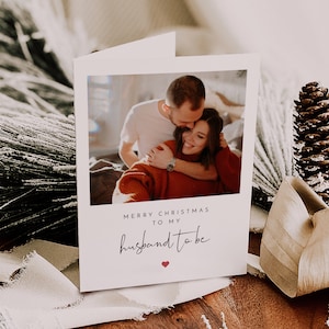 ADELLA Modelo de cartão de Natal para marido para impressão Cartão de Natal personalizado Cartão de Natal com foto para ele Cartão de Natal para noivo