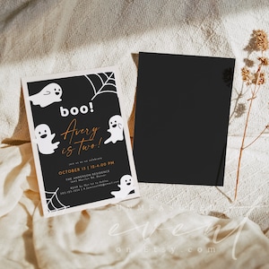 CASPER Ghost Birthday Invitation Template, Modern Halloween Birthday ...
