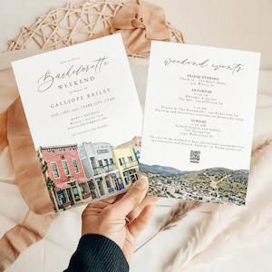 PARK CITY UTAH Bachelorette Invitation & Itinerary Template, Mountain Bachelorette Invitation, Ski Bachelorette Weekend Invite Printable