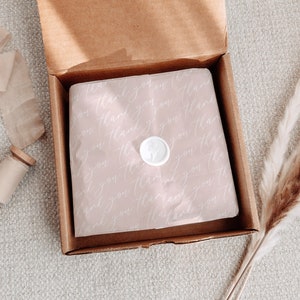Modello di carta velina per piccole imprese GRETCHEN, carta velina con marchio scaricabile all'istante, carta velina con logo, carta velina personalizzata stampabile fai da te