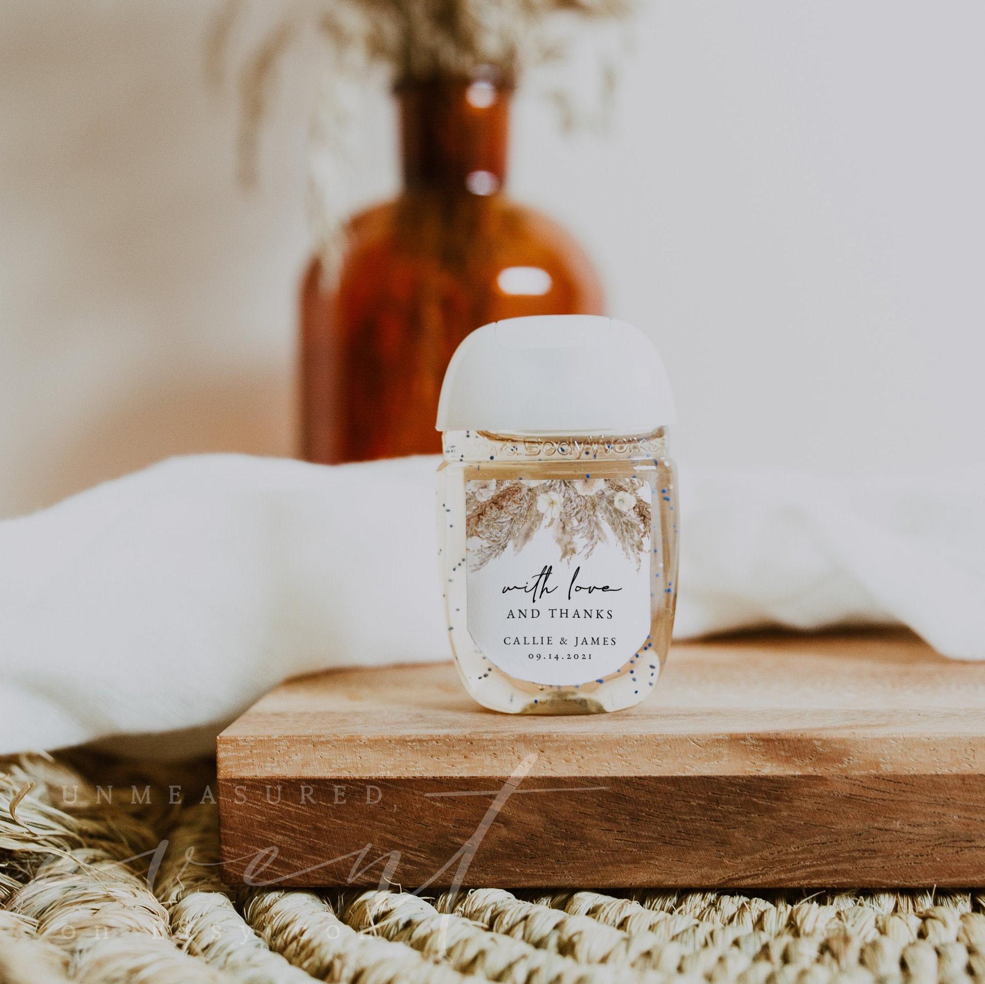 Pampas Grass Sanitizer Label Template, Printable Sanitizer Label for Wedding Favor, Baby Shower Sanitizer Favor, Bridal Shower Favor - CIERA
