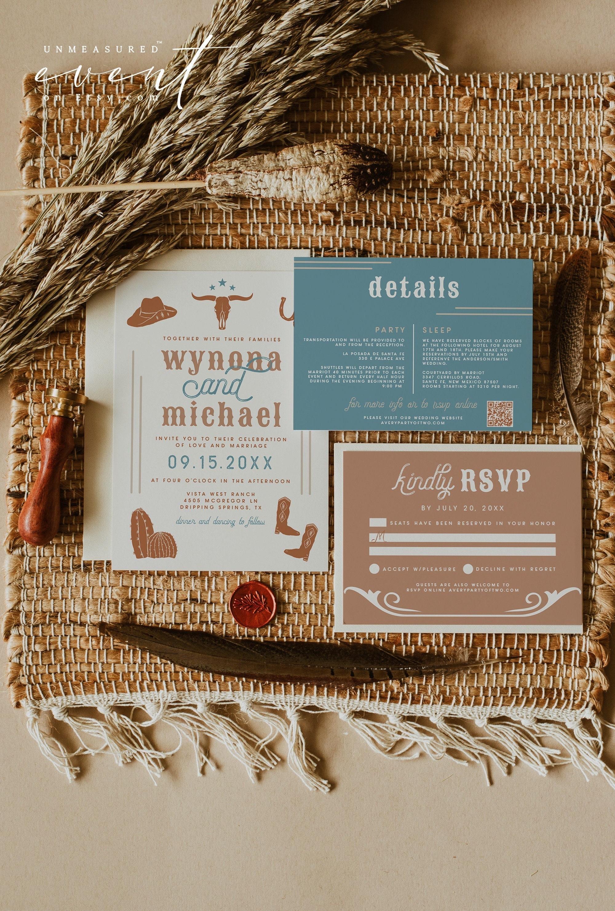 western-wedding-invitation-template-ranch-wedding-invitation-southwestern-wedding-invitation-printable-cowboy-wedding-invite-set-wynona-etsy