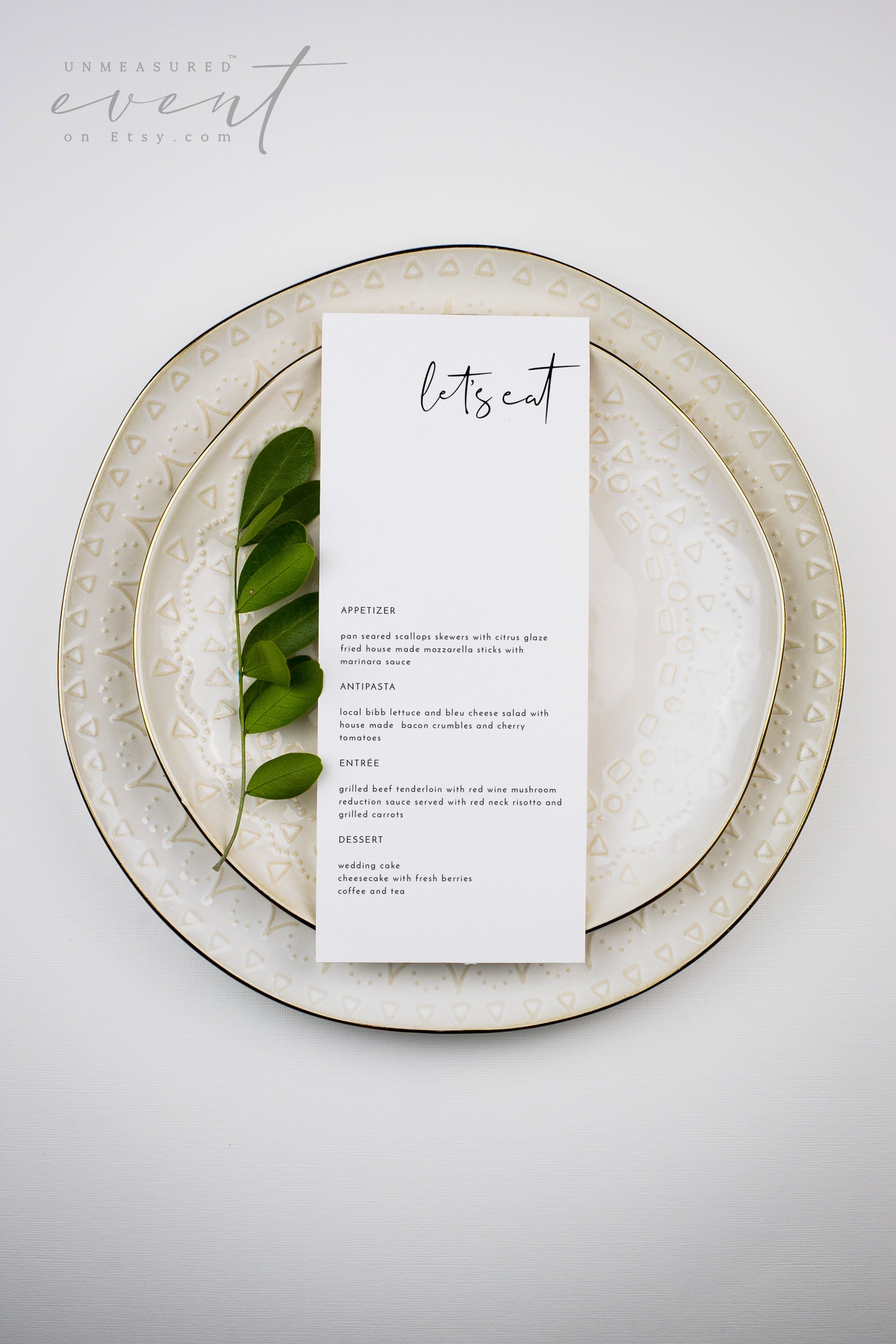 Adella Wedding Menu Template Minimalist Wedding Menu Modern Etsy Denmark
