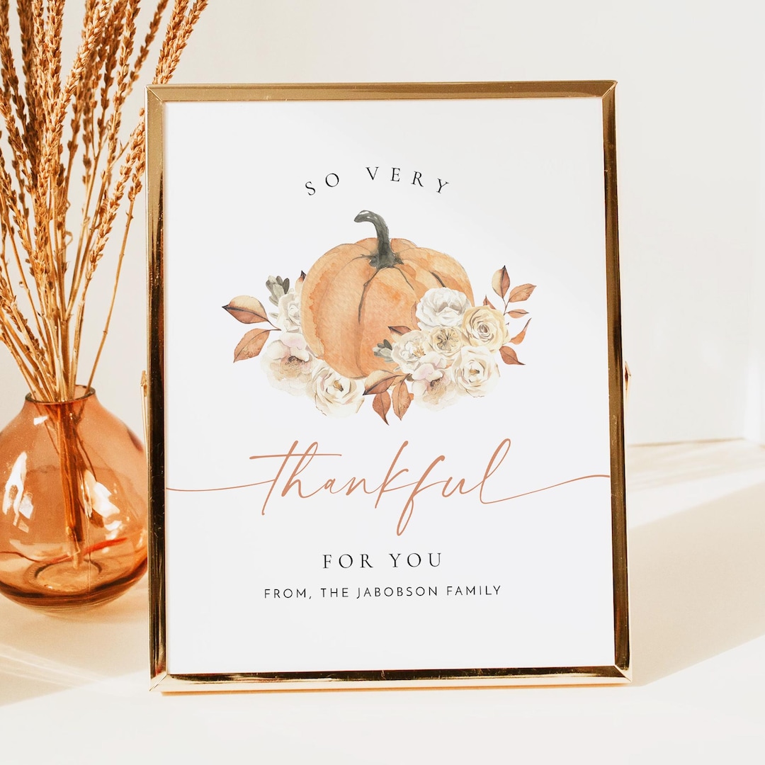 BLAIR so Very Thankful for You Sign Template, Thanksgiving Sign ...