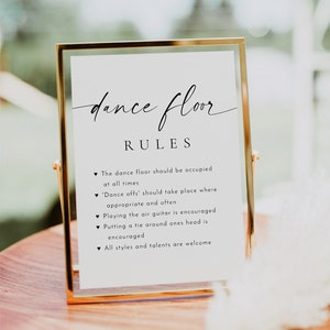 BLAIR Wedding Dance Floor Rules Sign Printable, Cute Dance Floor Sign, Bohemian Wedding Dancing Floor Sign, Outdoor Wedding Sign Funny DIY