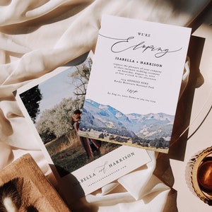 ROCKY MOUNTAIN National Park Elopement Announcement Template Printable Elopement Reception Invitation We're Eloping Card Editable