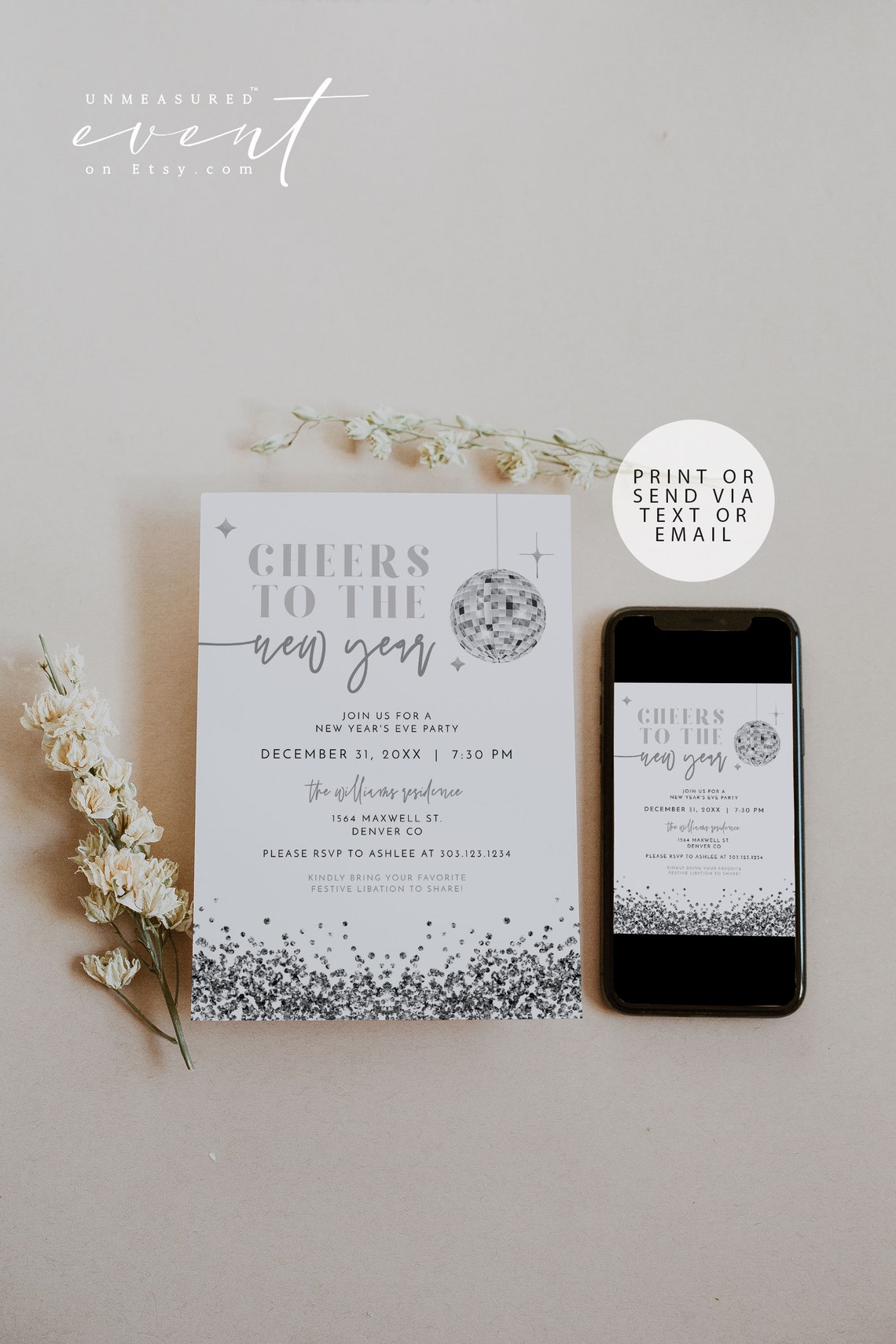 REGINA Printable New Year's Invitation New Years 2023 Etsy