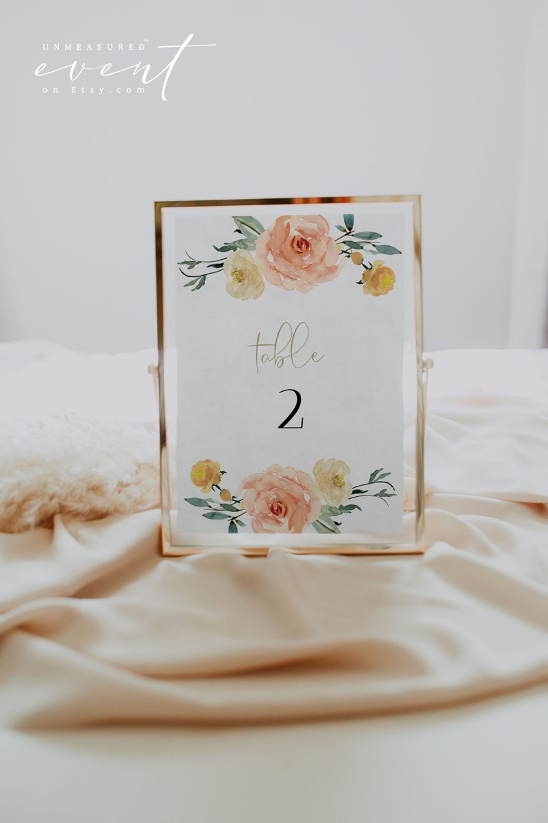 TESS Table Number Template, Printable Table Numbers, Wedding Tab TESS Table Number Template, Printable Table Numbers, Wedding Tab