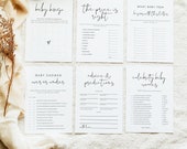 ADELLA Minimalist Baby Game Bundle, Modern Baby Shower Game Set, Gender Neutral Printable Baby Games, Simple Baby Shower Games,