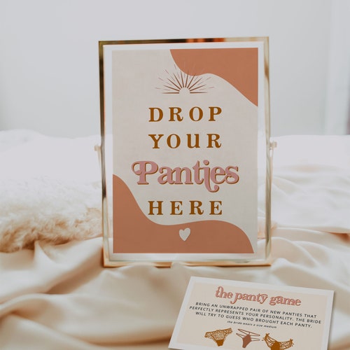 Drop Your Panty Game Bachelorette Party Game Printable Etsy