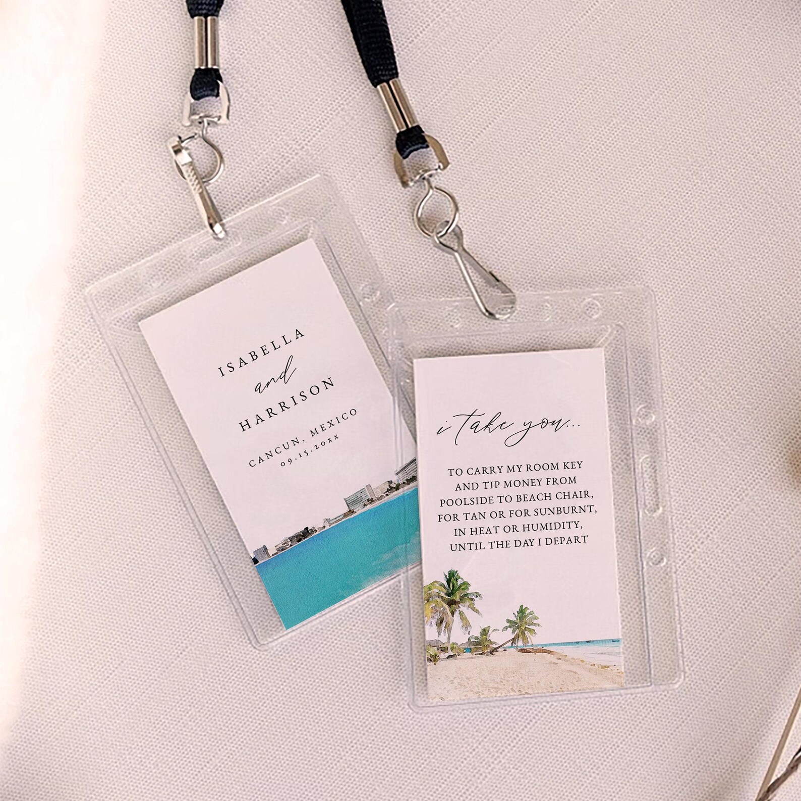 Room Key Card Tag Template, Printable Destination Key Card Pocket