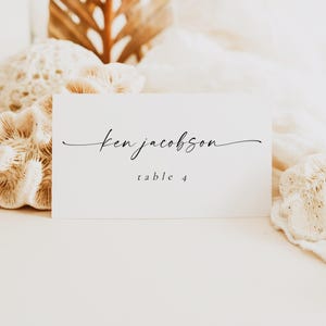 BLAIR Wedding Place Cards, Place Card Template, Wedding Place Card Template, Table Name Cards, Table Name Tags, Modern Minimalist