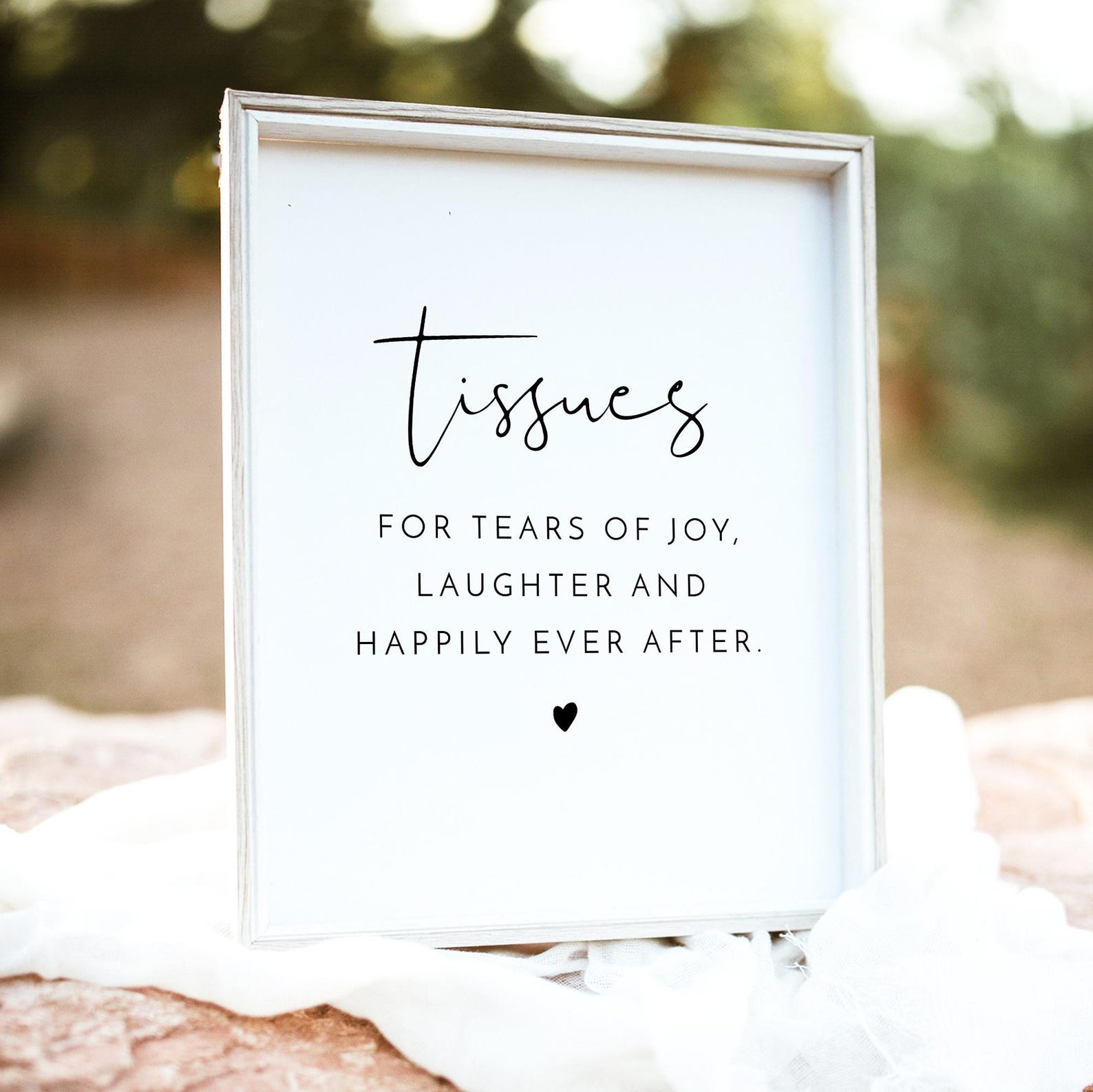 Minimalist Tissues Sign Printable, Modern Wedding Sign, Baby Shower ...