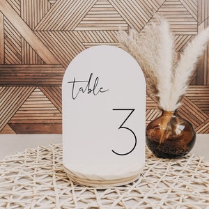 ADELLA Minimalist Table Number Template, Arched Table Numbers, Modern Table Numbers, Wedding Table Numbers, Minimalist Table Numbers Wedding