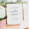 Minimalist Custom Sign Template, Modern Wedding Sign Printable, Customizable Wedding Signage, Bohemian Wedding Signs - BLAIR