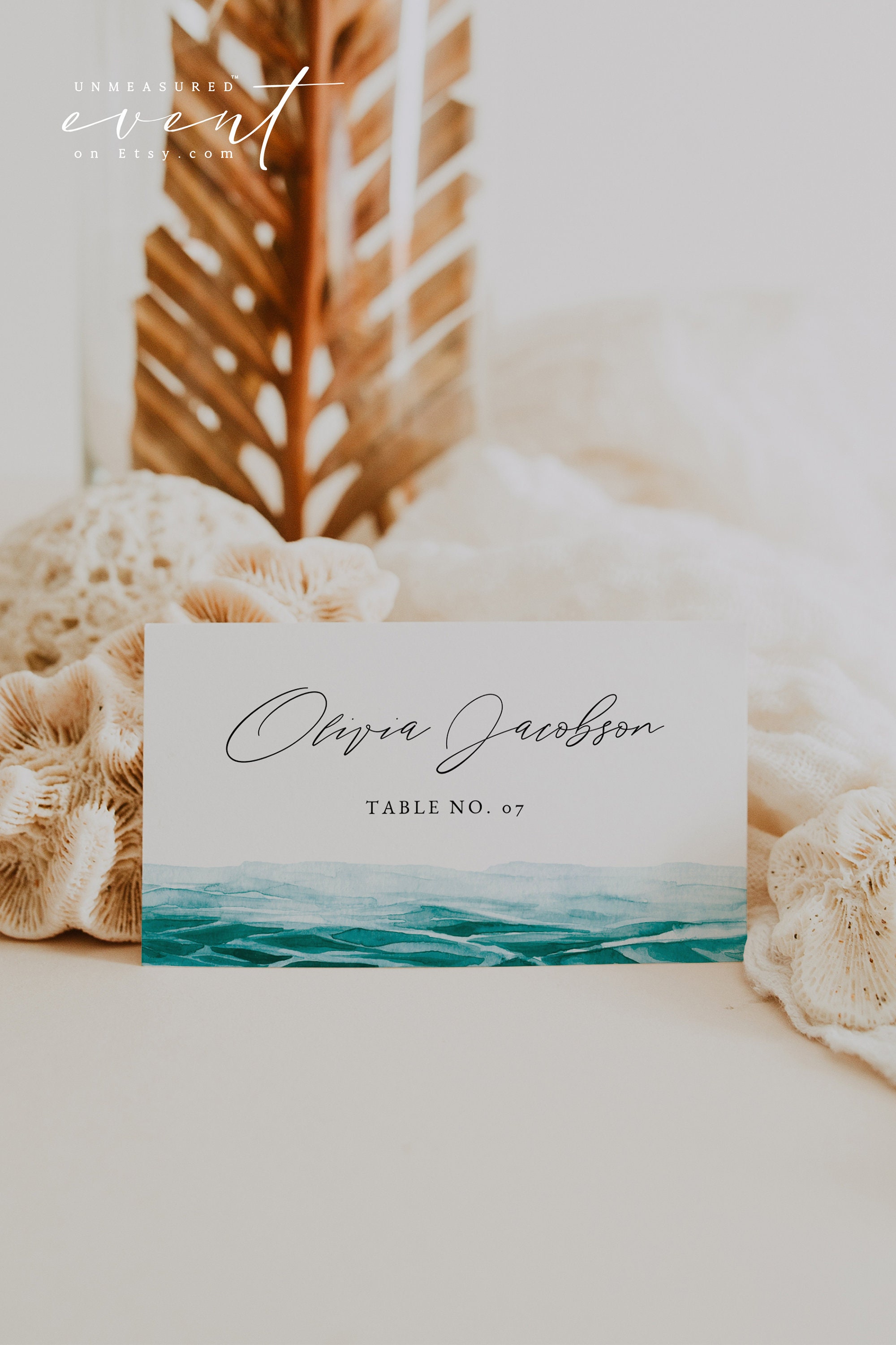 Beach wedding sale place cards
