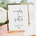 Minimalist Cards and Gifts Sign Printable, Modern Wedding Sign, Baby Shower Sign, Bridal Shower Gift Sign, Retirement Party Instant - ADELLA