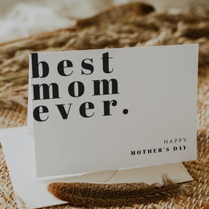 RILEY Melhor Mãe de Todos os Tempos Cartão de Dia das Mães, Cartão Engraçado de Dia das Mães para Imprimir, Download Instantâneo Cartão de Dia das Mães DIY para Mãe, Imprima em Casa