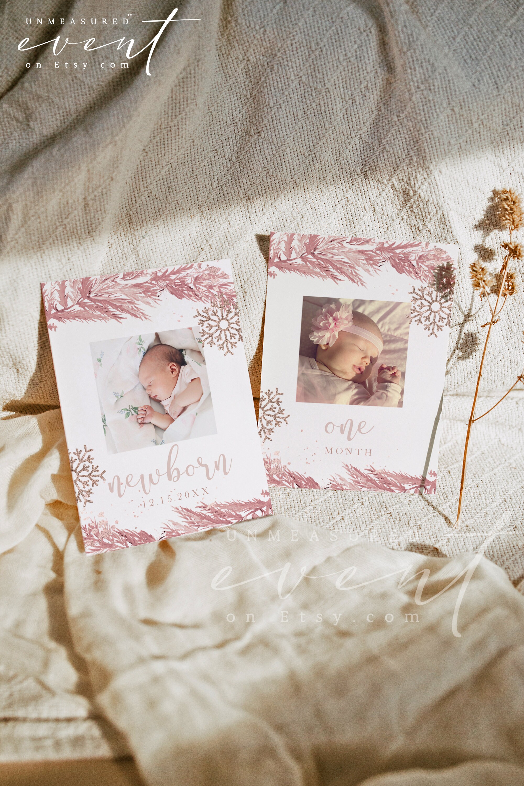 RORY First Birthday Photo Banner, 1st Birthday Photo Banner, Winter ...
