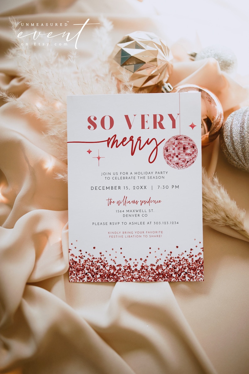 REGINA Printable Christmas Party Invitation Template so Very Etsy