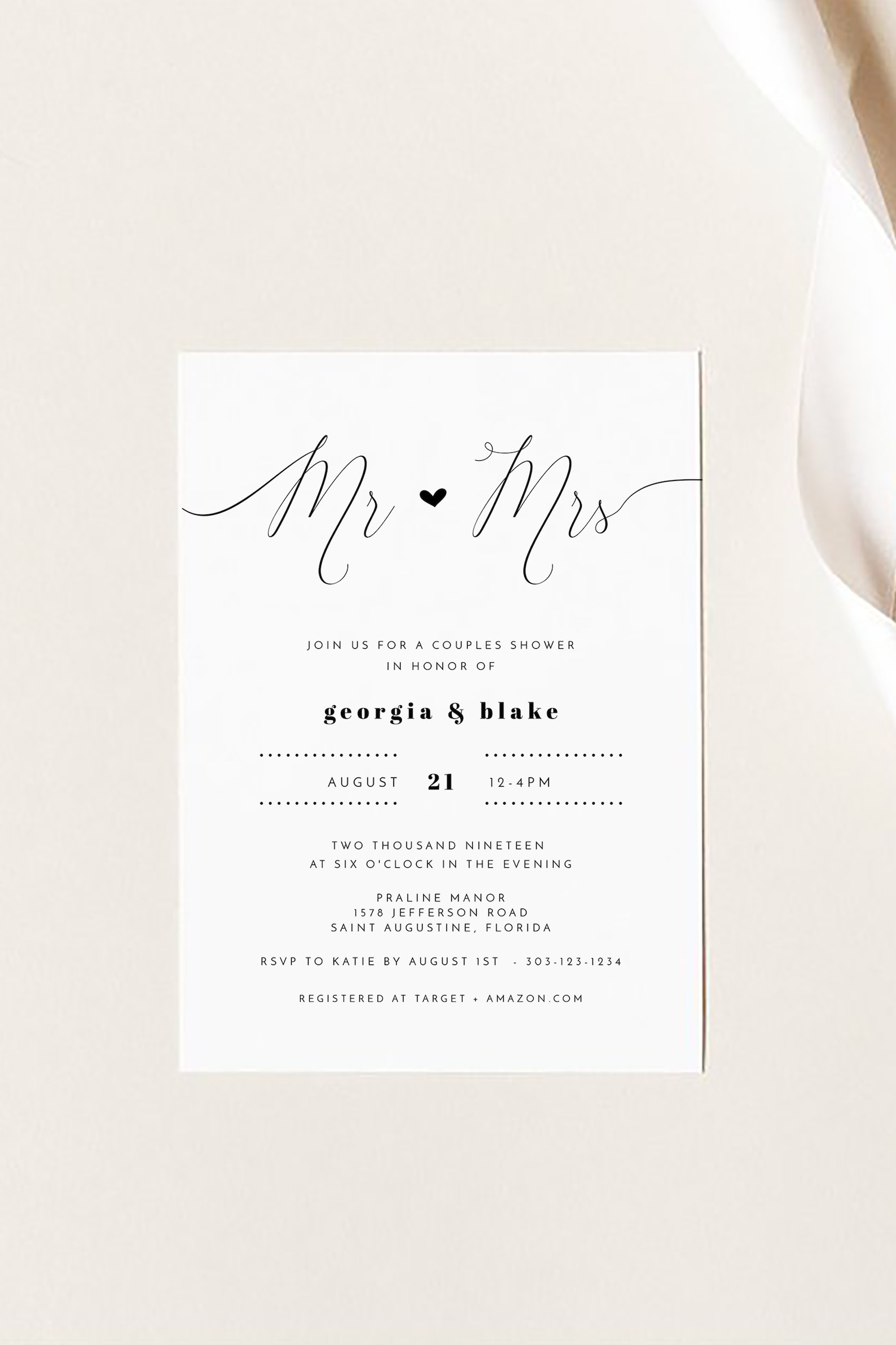 Jack and Jill Bridal Shower Invitation Template Couple Shower Etsy